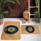 Rovigo Home Dijital Baskılı 2'li Banyo Paspas Takımı RVG5120 - Bej - 60x50