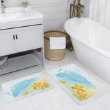 Rovigo Home Dijital Baskılı 2'li Banyo Paspas Takımı RVG5130 - Mavi - 60x50