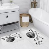 Rovigo Home Dijital Baskılı 2'li Banyo Paspas Takımı RVG5131 - Gri - 60x50