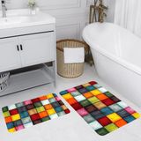 Rovigo Home Dijital Baskılı 2'li Banyo Paspas Takımı RVG5135 - Kırmızı