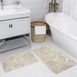 Rovigo Home Dijital Baskılı 2'li Banyo Paspas Takımı RVG5136 - Bej