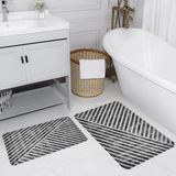 Rovigo Home Dijital Baskılı 2'li Banyo Paspas Takımı RVG5137 - Gri