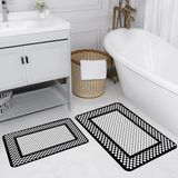 Rovigo Home Dijital Baskılı 2'li Banyo Paspas Takımı RVG5147 - Siyah
