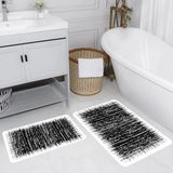 Rovigo Home Dijital Baskılı 2'li Banyo Paspas Takımı RVG5148 - Siyah