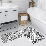 Rovigo Home Dijital Baskılı 2'li Banyo Paspas Takımı RVG5149 - Siyah