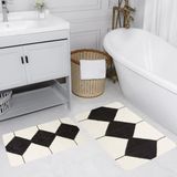 Rovigo Home Dijital Baskılı 2'li Banyo Paspas Takımı RVG5150 - Siyah