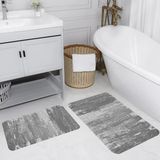 Rovigo Home Dijital Baskılı 2'li Banyo Paspas Takımı RVG5157 - Gri