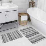 Rovigo Home Dijital Baskılı 2'li Banyo Paspas Takımı RVG5159 - Gri