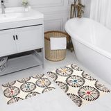 Rovigo Home Dijital Baskılı 2'li Banyo Paspas Takımı RVG5163 - Bej