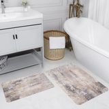 Rovigo Home Dijital Baskılı 2'li Banyo Paspas Takımı RVG5165 - Bej