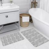 Rovigo Home Dijital Baskılı 2'li Banyo Paspas Takımı RVG5166 - Gri