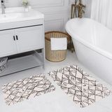 Rovigo Home Dijital Baskılı 2'li Banyo Paspas Takımı RVG5167 - Bej