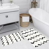 Rovigo Home Dijital Baskılı 2'li Banyo Paspas Takımı RVG5171 - Beyaz
