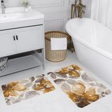 Rovigo Home Dijital Baskılı 2'li Banyo Paspas Takımı RVG5173 - Sarı