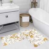 Rovigo Home Dijital Baskılı 2'li Banyo Paspas Takımı RVG5176 - Sarı