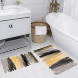 Rovigo Home Dijital Baskılı 2'li Banyo Paspas Takımı RVG5177 - Sarı