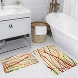 Rovigo Home Dijital Baskılı 2'li Banyo Paspas Takımı RVG5178 - Kırmızı
