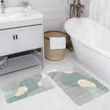 Rovigo Home Dijital Baskılı 2'li Banyo Paspas Takımı RVG5184 - Yeşil