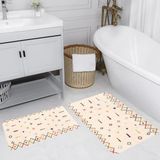 Rovigo Home Dijital Baskılı 2'li Banyo Paspas Takımı RVG5189 - Bej