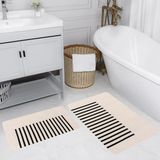 Rovigo Home Dijital Baskılı 2'li Banyo Paspas Takımı RVG5190 - Bej
