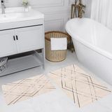 Rovigo Home Dijital Baskılı 2'li Banyo Paspas Takımı RVG5191 - Bej
