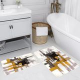 Rovigo Home Dijital Baskılı 2'li Banyo Paspas Takımı RVG5198 - Sarı