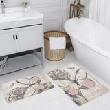 Rovigo Home Dijital Baskılı 2'li Banyo Paspas Takımı RVG5206 - Pembe
