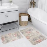Rovigo Home Dijital Baskılı 2'li Banyo Paspas Takımı RVG5207 - Pembe