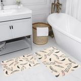 Rovigo Home Dijital Baskılı 2'li Banyo Paspas Takımı RVG5209 - Bej