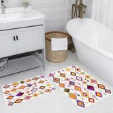 Rovigo Home Dijital Baskılı 2'li Banyo Paspas Takımı RVG5210 - Beyaz