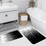 Rovigo Home Dijital Baskılı 2'li Banyo Paspas Takımı RVG5216 - Siyah