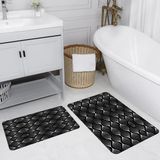Rovigo Home Dijital Baskılı 2'li Banyo Paspas Takımı RVG5217 - Siyah