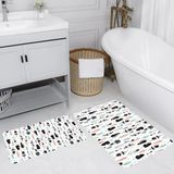 Rovigo Home Dijital Baskılı 2'li Banyo Paspas Takımı RVG5224 - Beyaz