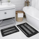 Rovigo Home Dijital Baskılı 2'li Banyo Paspas Takımı RVG5225 - Siyah