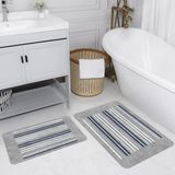 Rovigo Home Dijital Baskılı 2'li Banyo Paspas Takımı RVG5227 - Gri