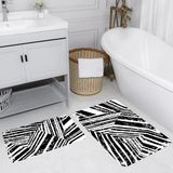 Rovigo Home Dijital Baskılı 2'li Banyo Paspas Takımı RVG5229-HS560 - Siyah