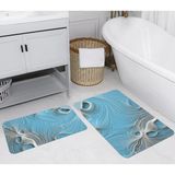 Rovigo Home Dijital Baskılı 2'li Banyo Paspas Takımı RVG5234 - Mavi