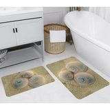 Rovigo Home Dijital Baskılı 2'li Banyo Paspas Takımı RVG5239 - Bej