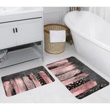 Rovigo Home Dijital Baskılı 2'li Banyo Paspas Takımı RVG5241 - Pembe
