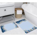 Rovigo Home Dijital Baskılı 2'li Banyo Paspas Takımı RVG5249 - Mavi