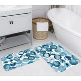 Rovigo Home Dijital Baskılı 2'li Banyo Paspas Takımı RVG5252 - Mavi