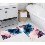 Rovigo Home Dijital Baskılı 2'li Banyo Paspas Takımı RVG5253 - Mavi