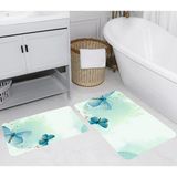 Rovigo Home Dijital Baskılı 2'li Banyo Paspas Takımı RVG5256 - Yeşil