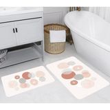 Rovigo Home Dijital Baskılı 2'li Banyo Paspas Takımı RVG5265 - Pembe