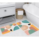 Rovigo Home Dijital Baskılı 2'li Banyo Paspas Takımı RVG5266 - Yeşil