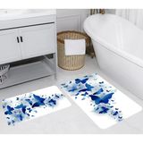 Rovigo Home Dijital Baskılı 2'li Banyo Paspas Takımı RVG5267 - Mavi