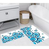 Rovigo Home Dijital Baskılı 2'li Banyo Paspas Takımı RVG5271 - Mavi