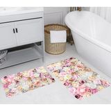 Rovigo Home Dijital Baskılı 2'li Banyo Paspas Takımı RVG5273 - Pembe