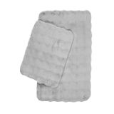 Rovigo Home Premium Deri Taban, Yüksek Tüylü Yumuşak,Bubble Post Banyo Paspası 2'Li 100X60 - 60X50 Cm