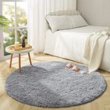 Rovigo Home Yuvarlak Tüy Dökmez Tavşan Tüyü Post Halı Gri RVG6004YV (80x80)